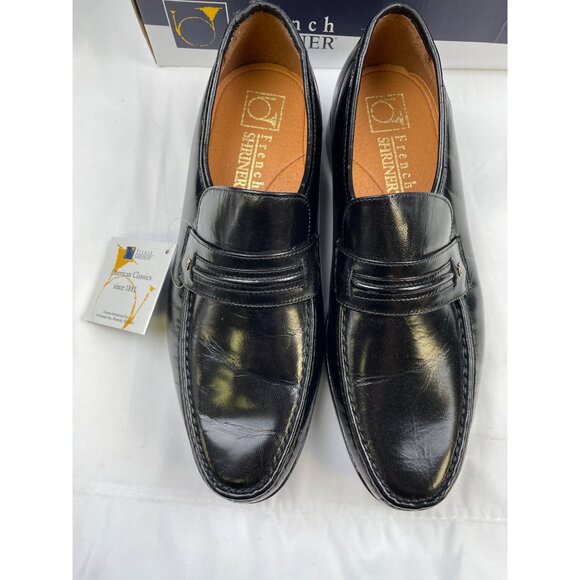 French Shriner Men\'s Black Leather Shoes/ Loafers Size 12M SKU 4082 main image 7